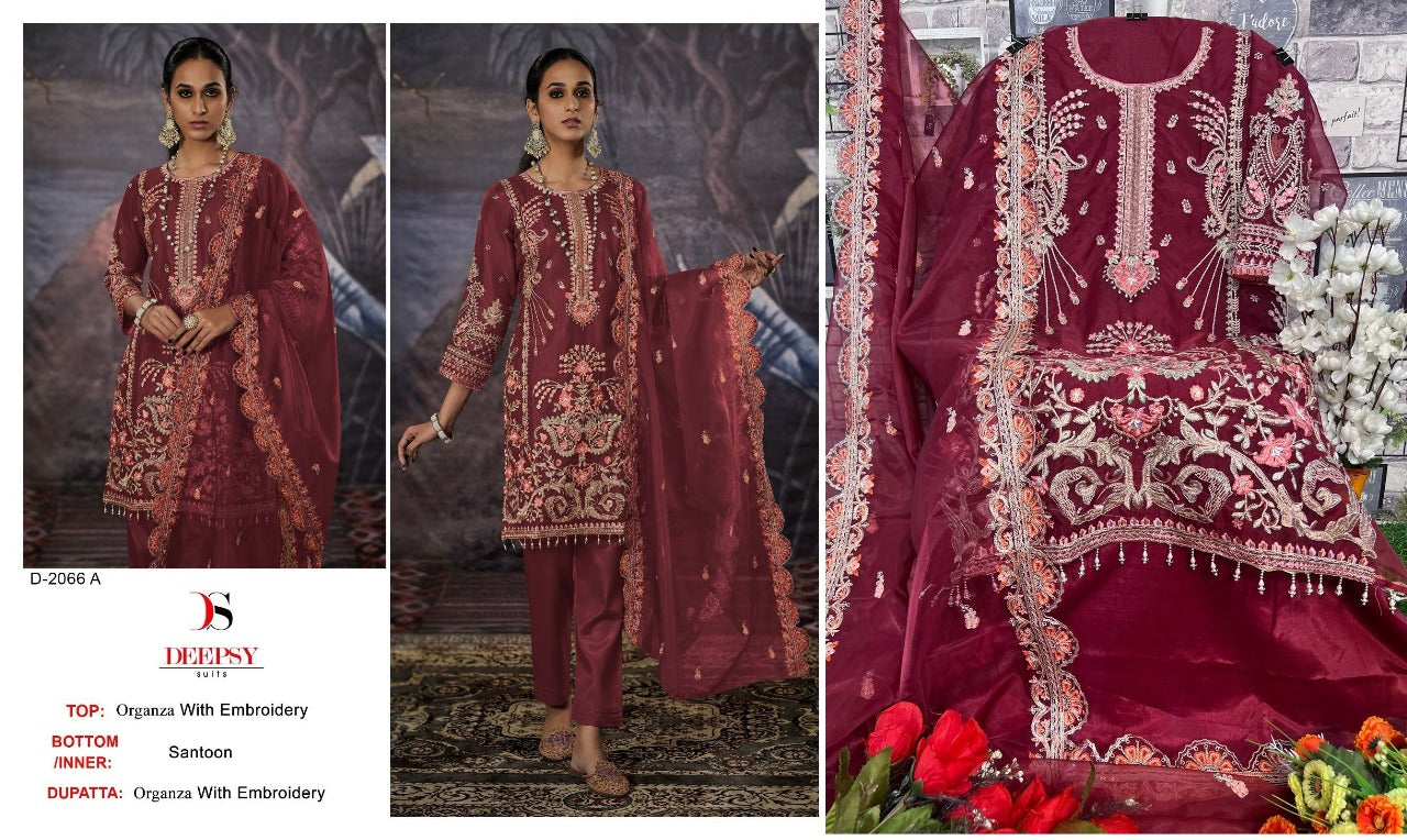 2066 Deepsy Organza Pakistani Salwar Suits