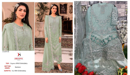 2074 Deepsy Organza Pakistani Salwar Suits