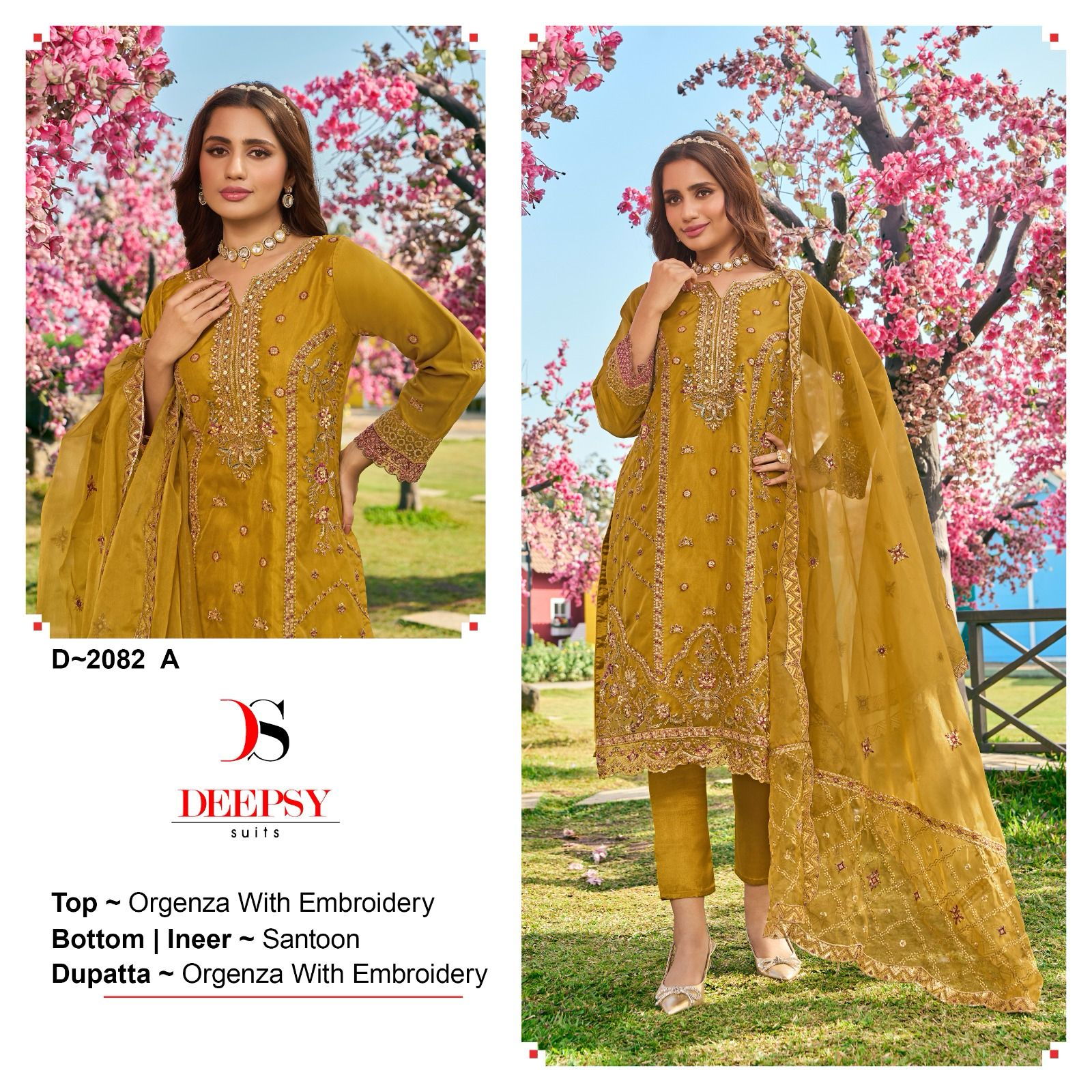 2082 Deepsy Organza Pakistani Salwar Suits