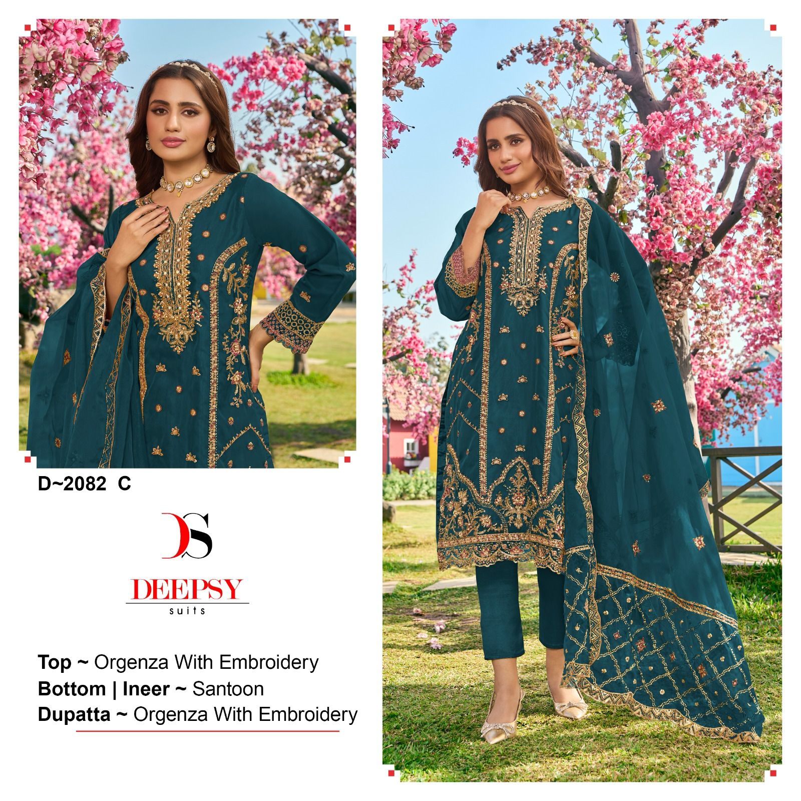 2082 Deepsy Organza Pakistani Salwar Suits
