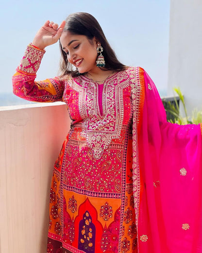 2084-Aafiya Afsana Georgette Readymade Pant Style Suits