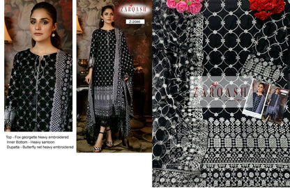 2086-2091 ज़रक़श जॉर्जेट पाकिस्तानी सलवार सूट