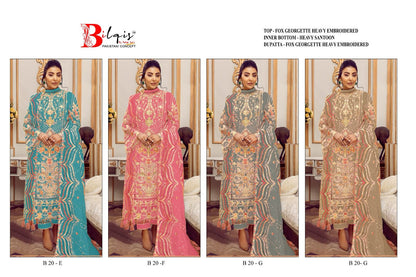 20 Bilqis Fox Georgette Pakistani Salwar Suits