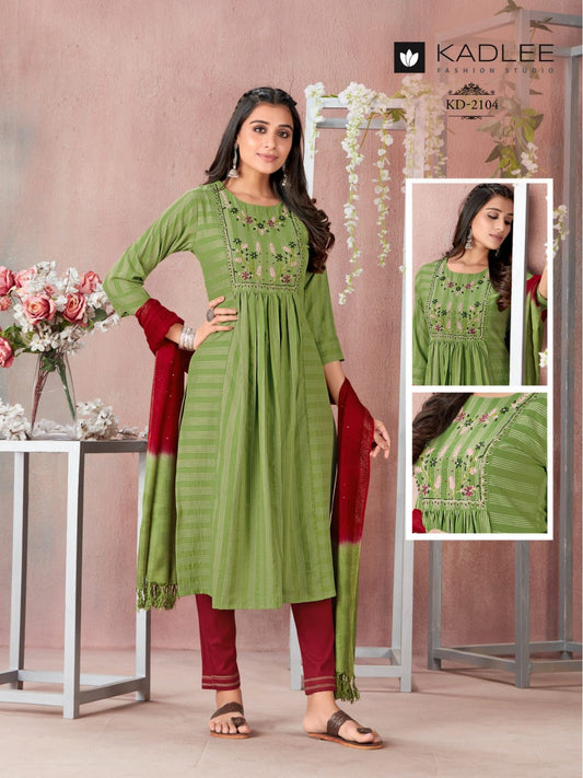 2104 Kadlee Viscose Readymade Pant Style Suits