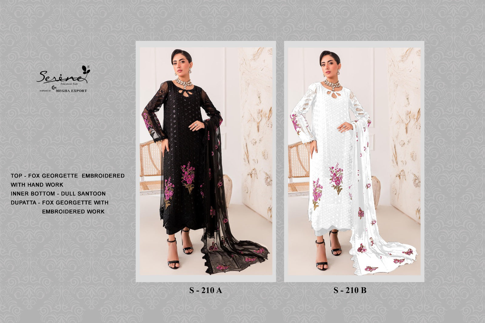 210 Serine Georgette Pakistani Salwar Suits