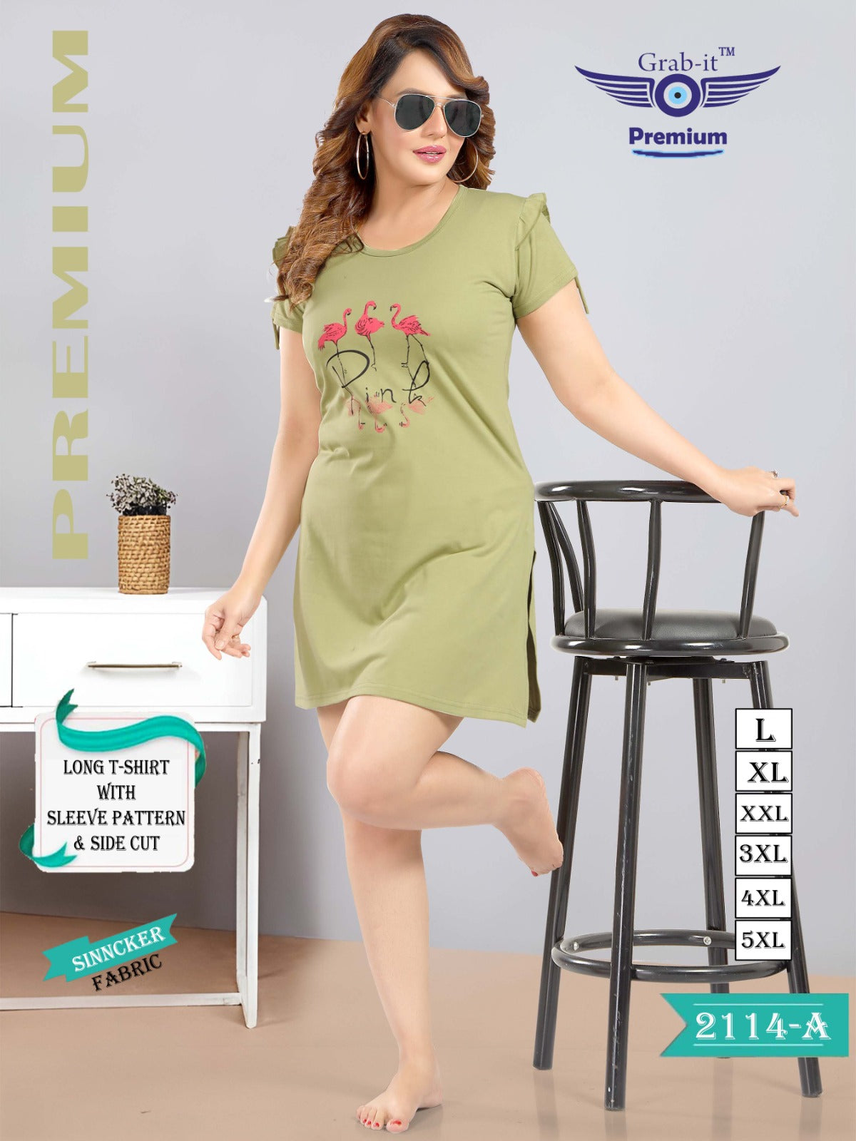 2114-A Grab It Sinker Women Long Tshirt