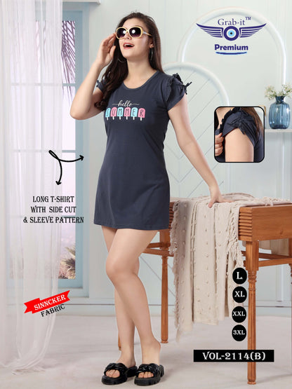 2114-B Grab It Sinker Women Long Tshirt