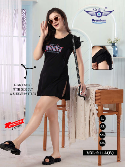 2114-B Grab It Sinker Women Long Tshirt