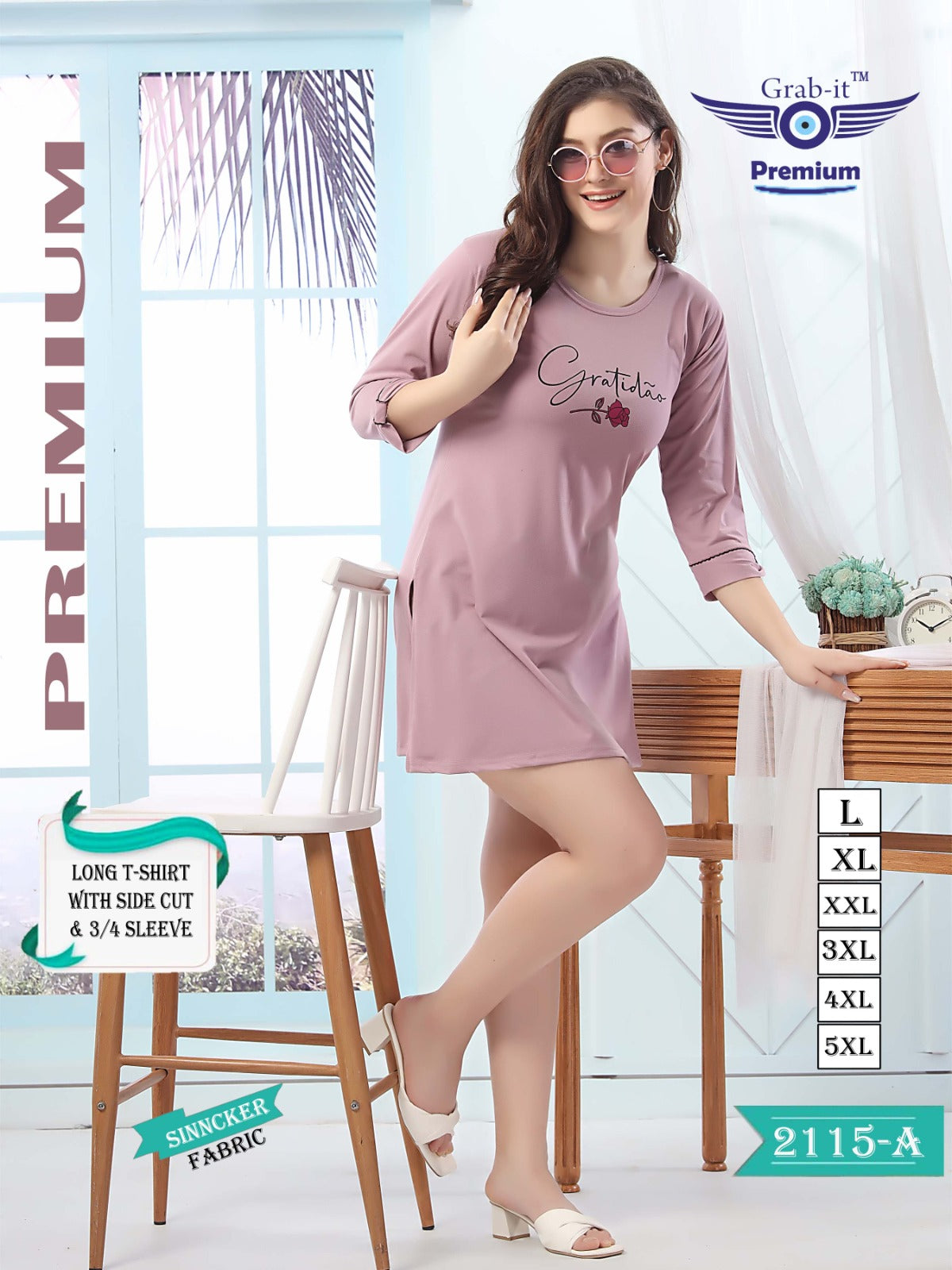 2115-A Grab It Sinker Women Long Tshirt