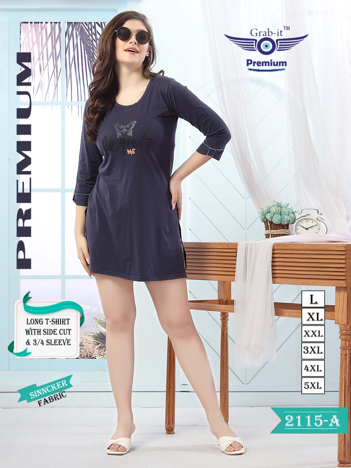 2115-A Grab It Sinker Women Long Tshirt