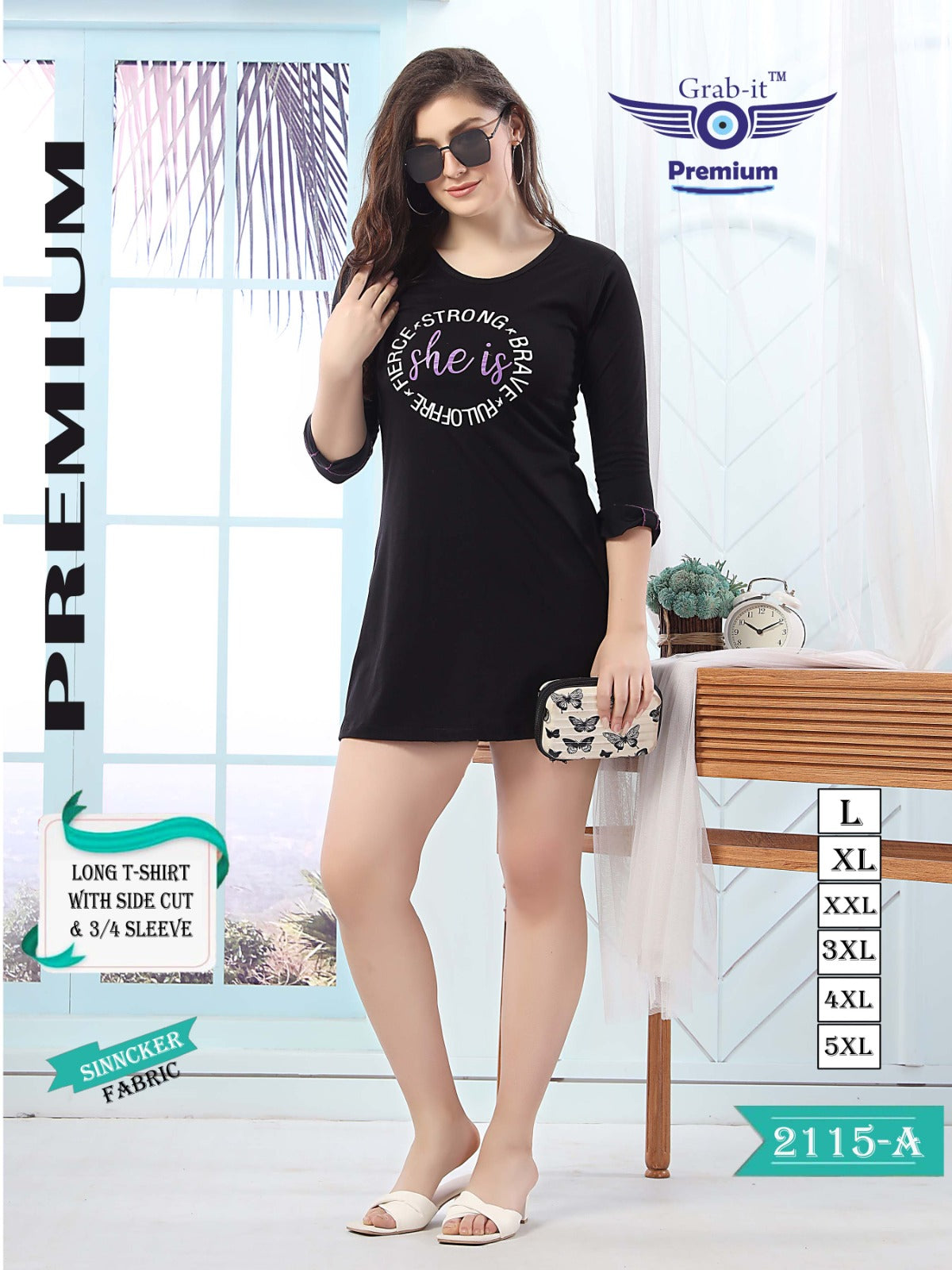 2115-A Grab It Sinker Women Long Tshirt