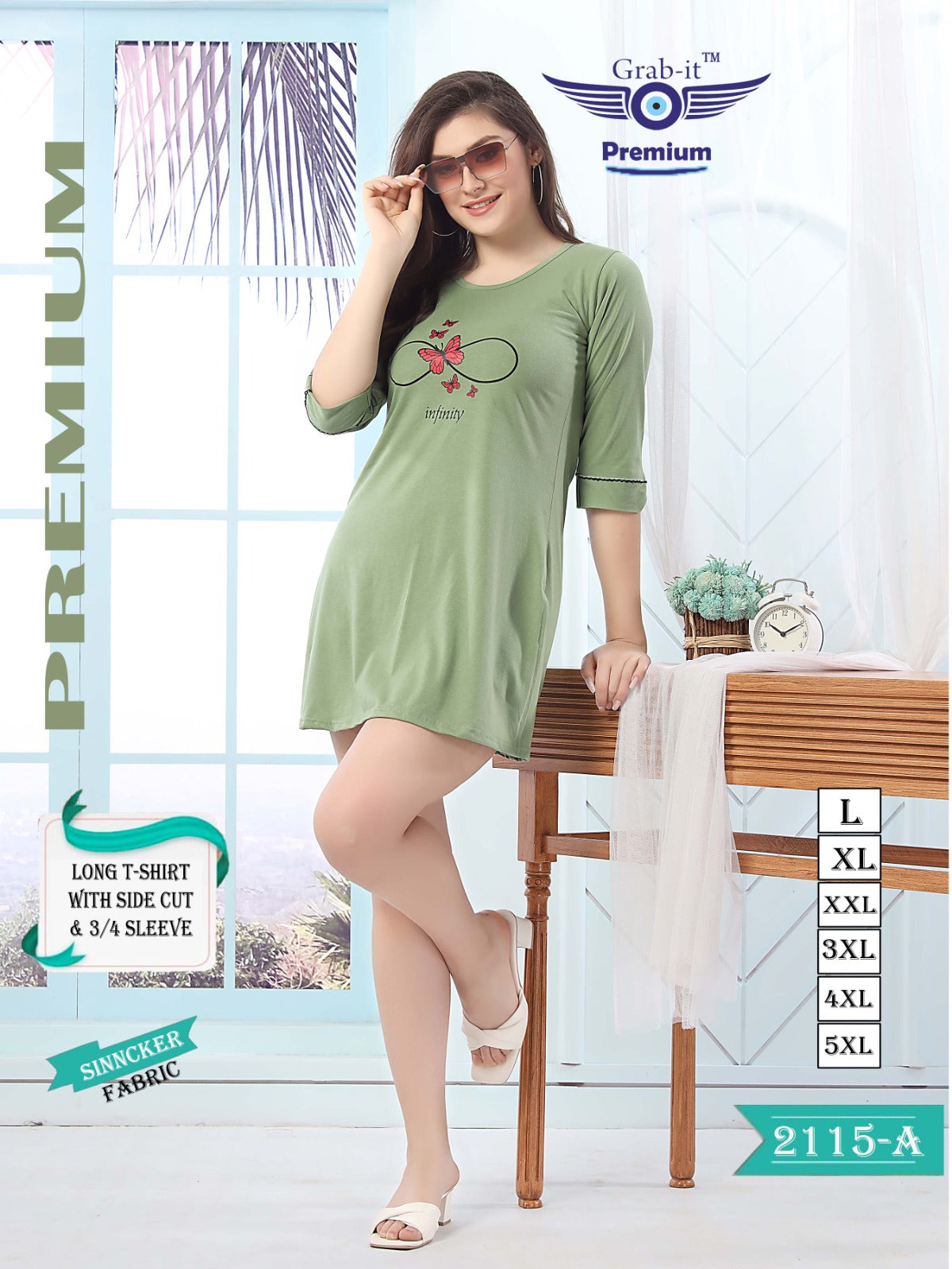 2115-A Grab It Sinker Women Long Tshirt