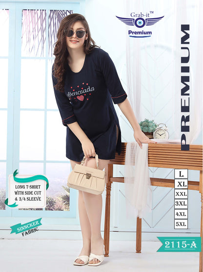 2115-A Grab It Sinker Women Long Tshirt