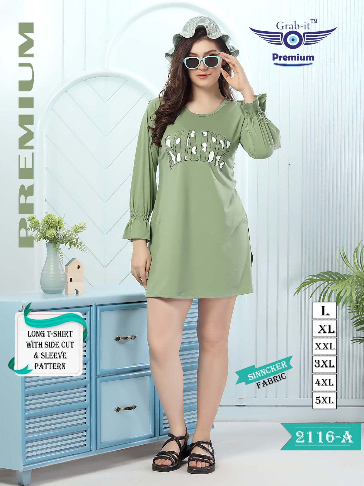 2116-A Grab It Sinker Women Long Tshirt