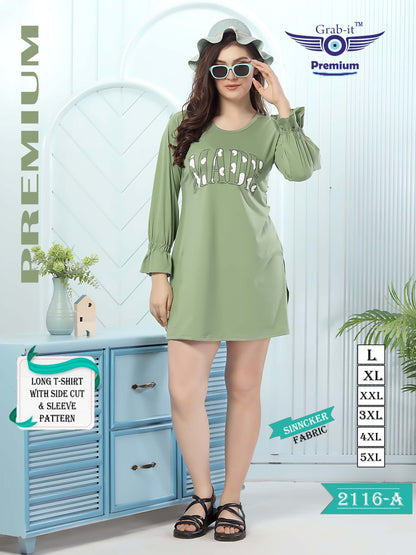 2116-A Grab It Sinker Women Long Tshirt
