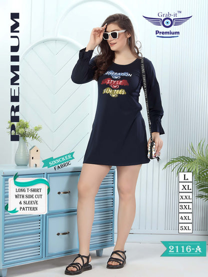 2116-A Grab It Sinker Women Long Tshirt
