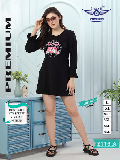 2116-A Grab It Sinker Women Long Tshirt