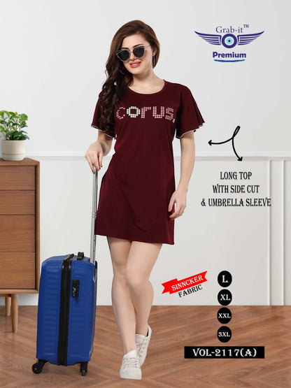 2117-A Grab It Sinker Designer Long Top