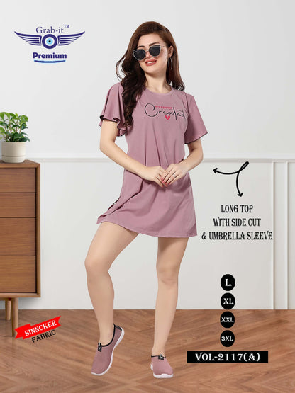 2117-A Grab It Sinker Designer Long Top