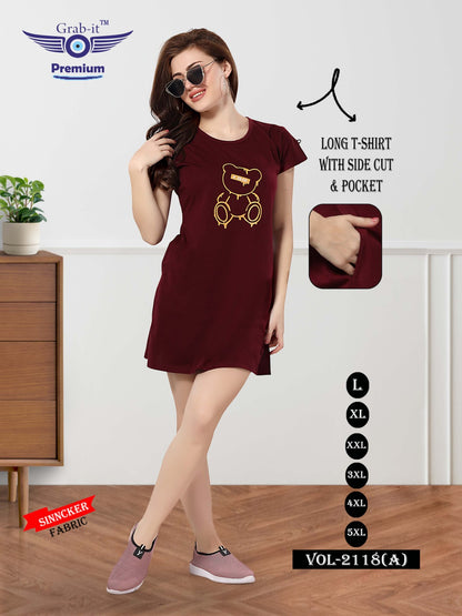 2118-A Grab It Sinker Women Long Tshirt