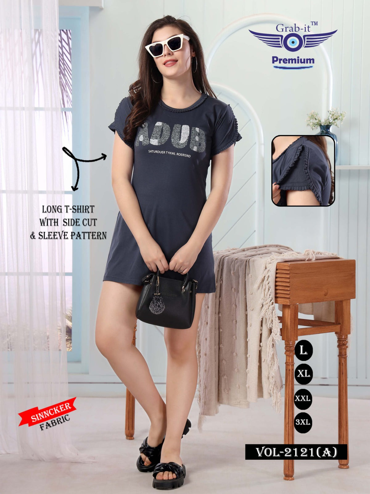 2121-A Grab It Sinker Women Long Tshirt