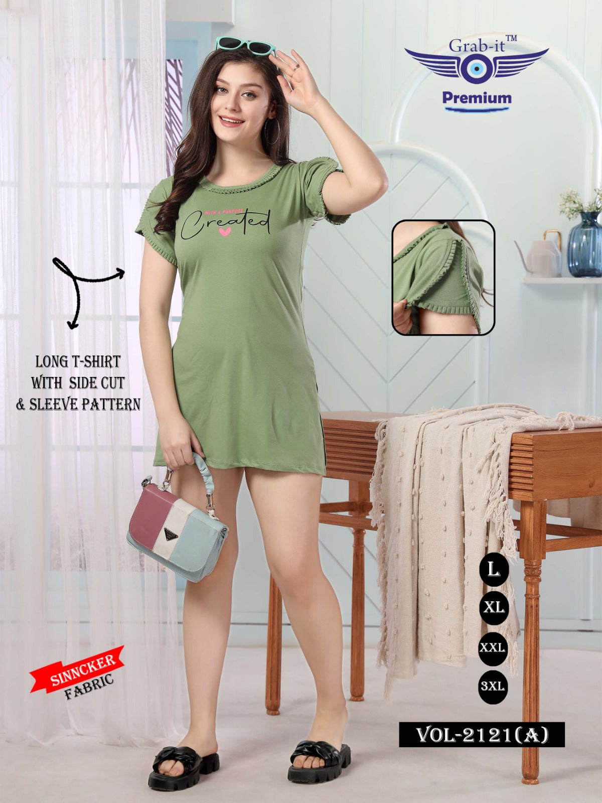 2121-A Grab It Sinker Women Long Tshirt