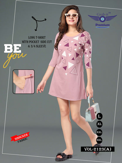 2123-A Grab It Sinker Women Long Tshirt