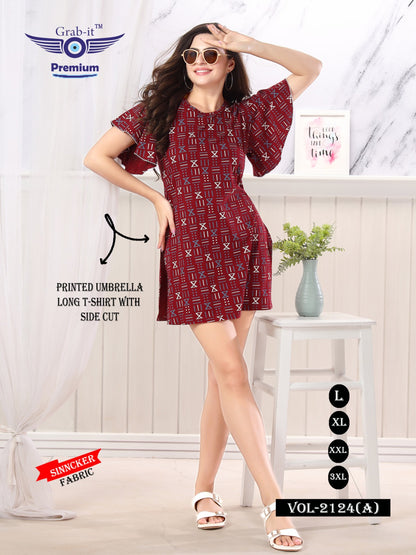 2124-A Grab It Sinker Women Long Tshirt