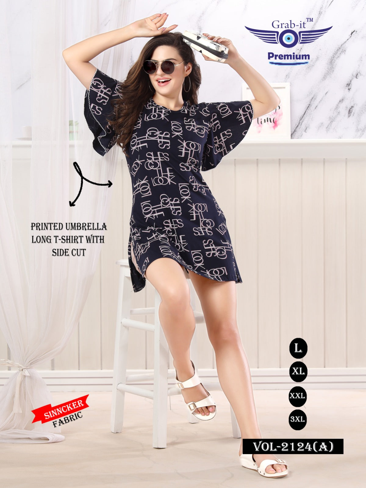 2124-A Grab It Sinker Women Long Tshirt