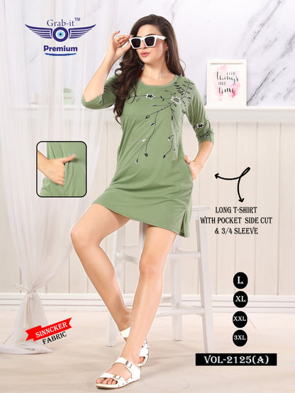 2125-A Grab It Sinker Women Long Tshirt