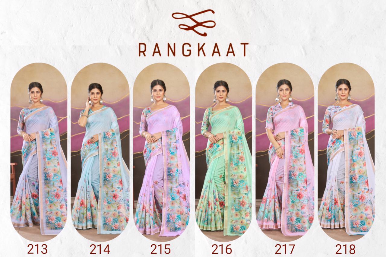 213 To 218 Rangkaat Chanderi Silk Sarees