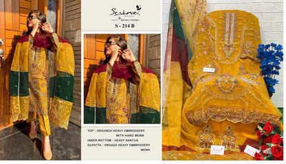 214 Serine Organza Pakistani Salwar Suits