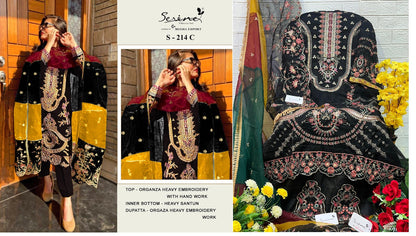 214 Serine Organza Pakistani Salwar Suits