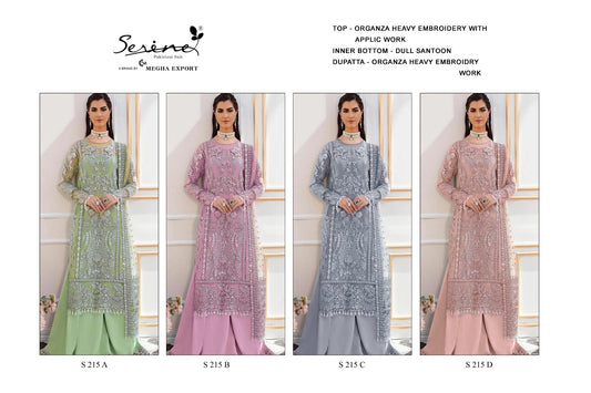 215 Serine Organza Pakistani Salwar Suits