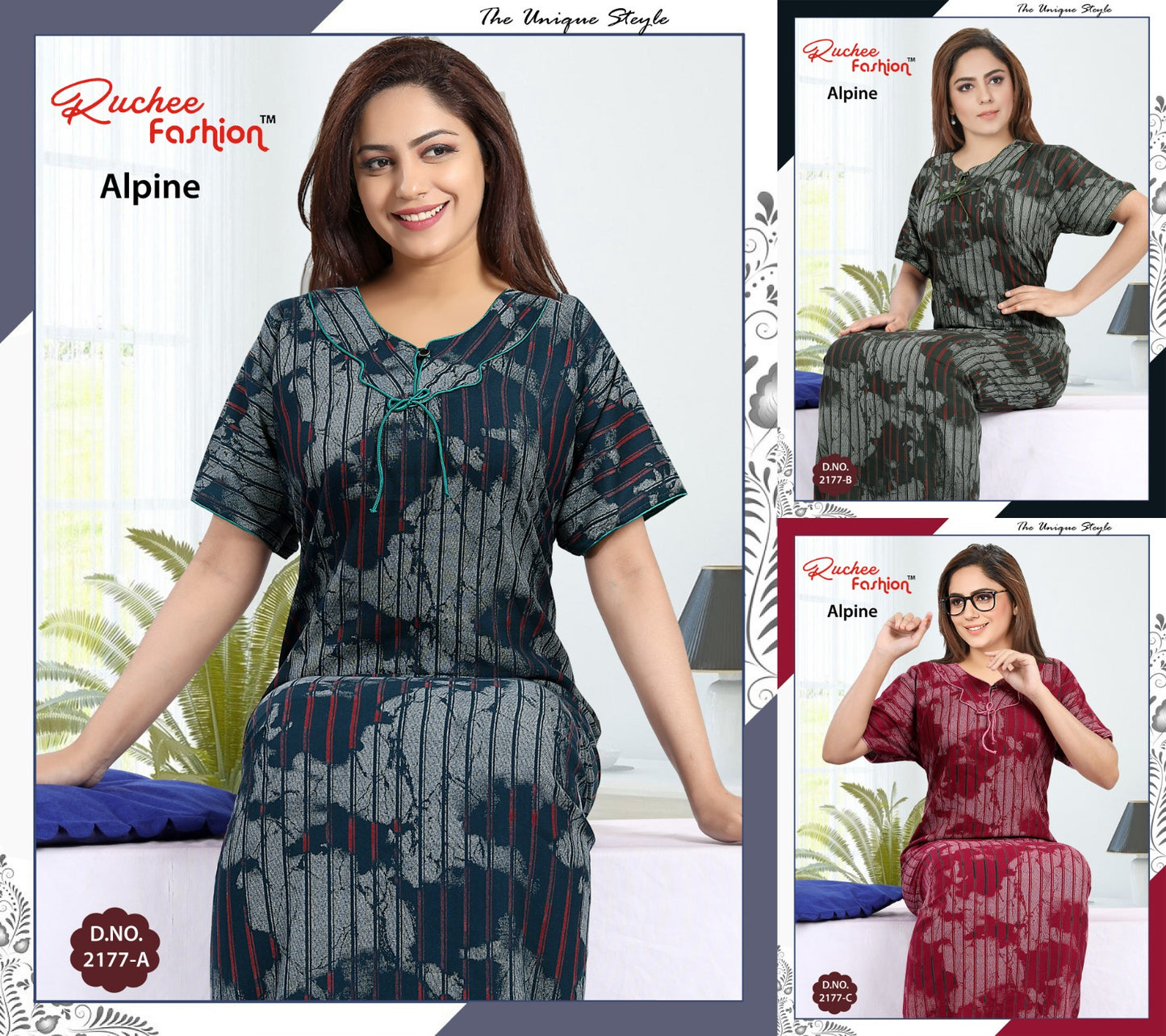 2177-2178 Ruchee Fashion Night Gowns