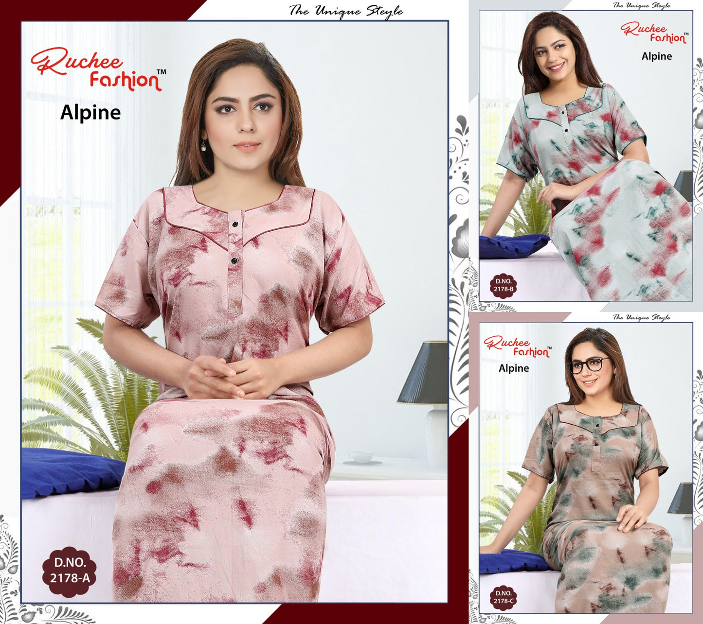 2177-2178 Ruchee Fashion Night Gowns