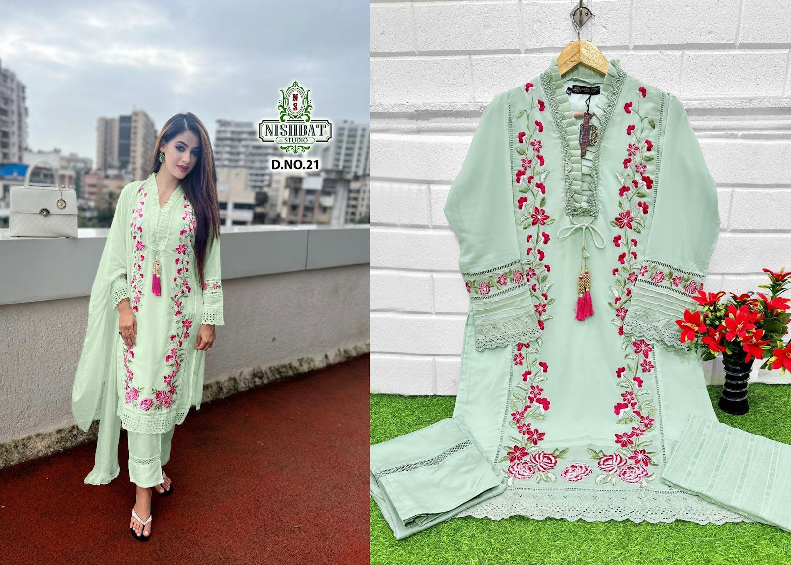 21 Nishbat Studio Georgette Pakistani Readymade Suits