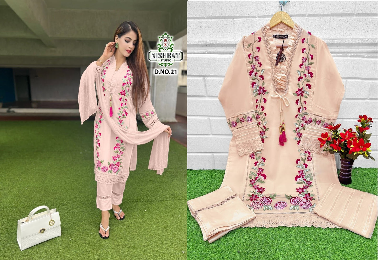 21 Nishbat Studio Georgette Pakistani Readymade Suits