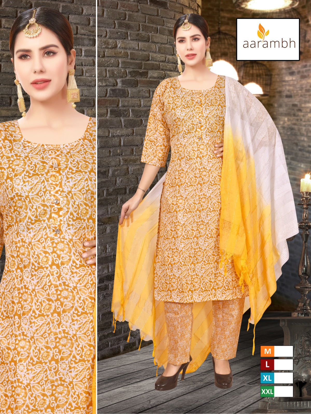2201 Aarambh Two Tone Readymade Pant Style Suits