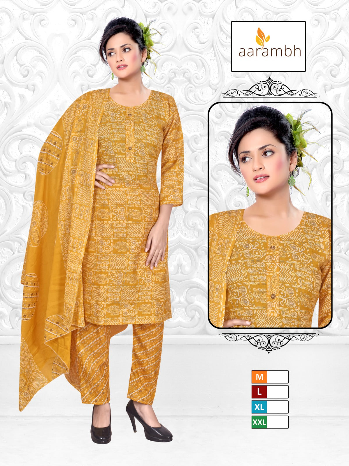2201 Aarambh Two Tone Readymade Pant Style Suits