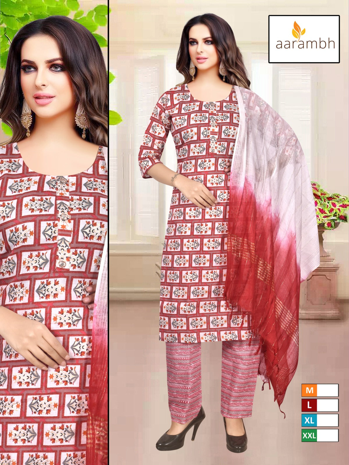 2201 Aarambh Two Tone Readymade Pant Style Suits