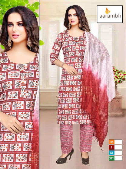 2201 Aarambh Two Tone Readymade Pant Style Suits