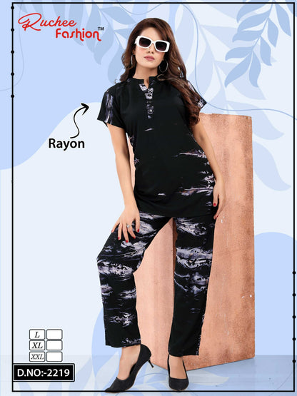 2218-2225 Ruchee Fashion Rayon Co Ord Set