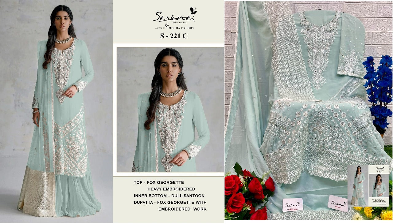 221 Serine Georgette Pakistani Salwar Suits