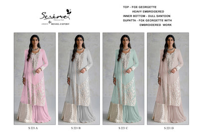 221 Serine Georgette Pakistani Salwar Suits