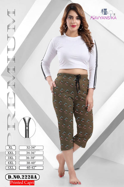 2228 Kavyansika Cotton Womens Capri
