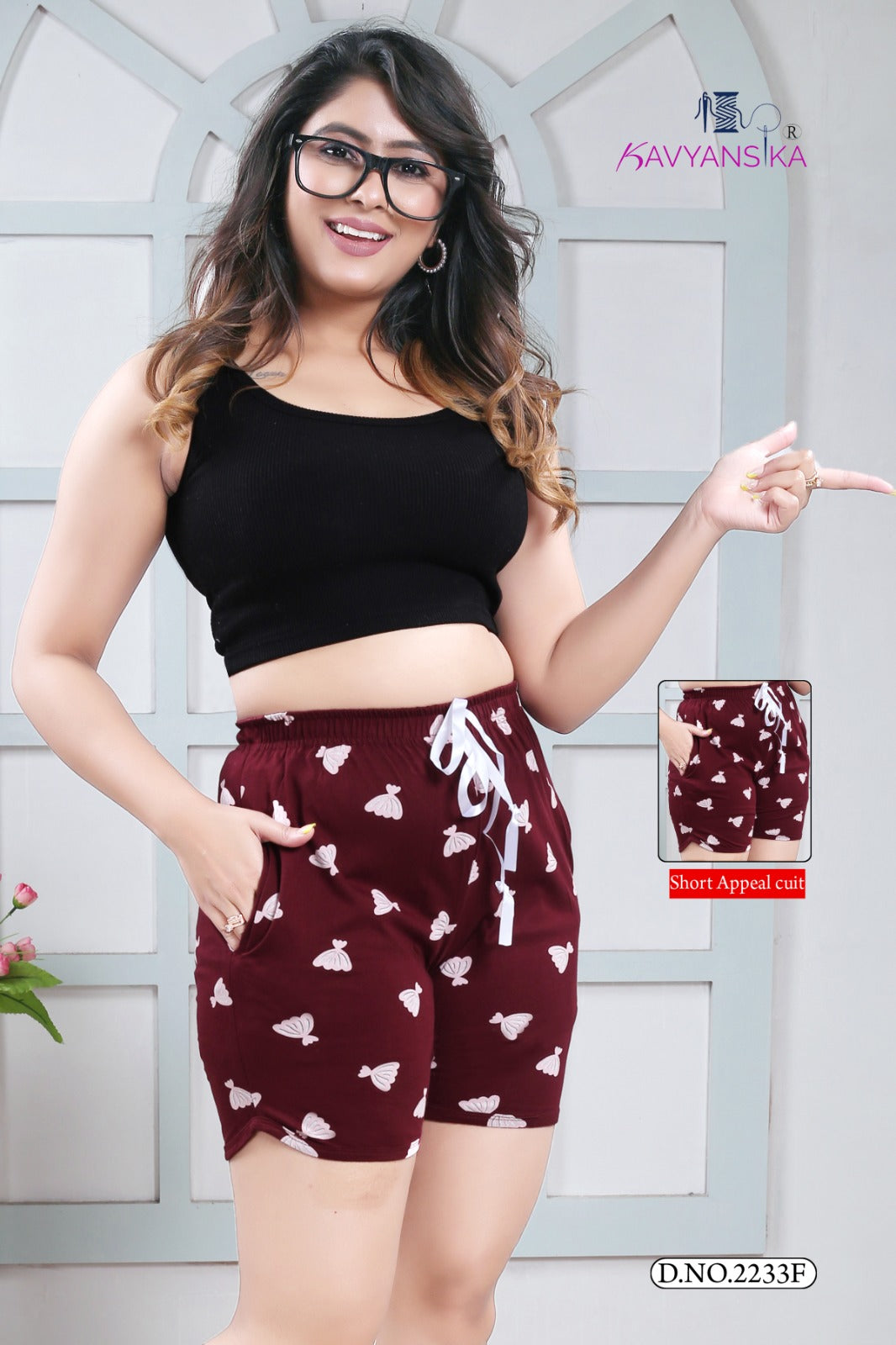 2233 Kavyansika Cotton Women Shorts