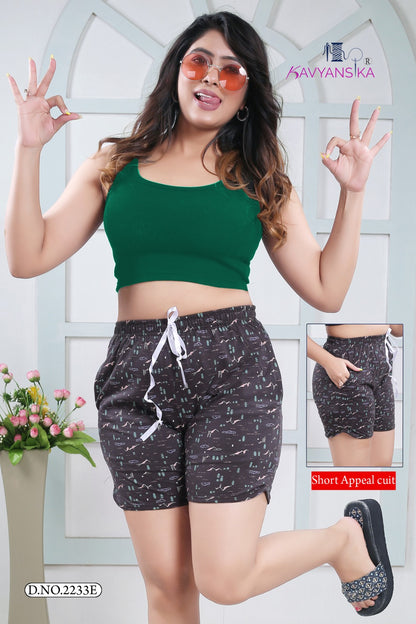 2233 Kavyansika Cotton Women Shorts