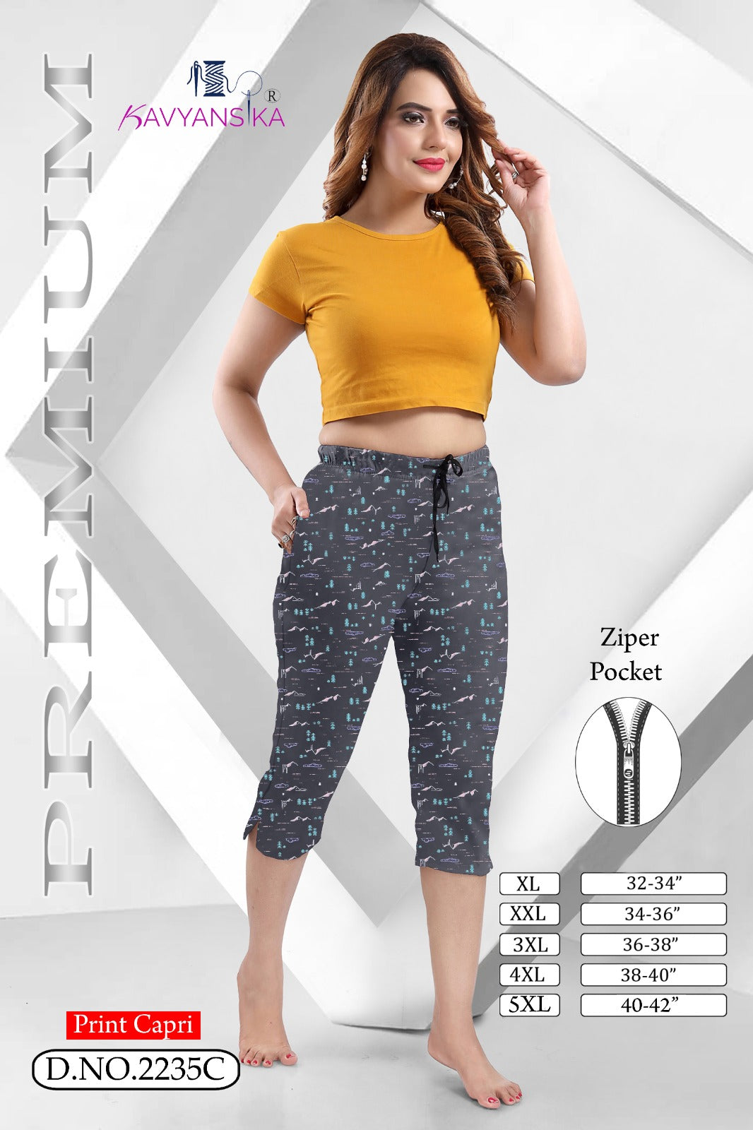 2235 Kavyansika Hosiery Ladies Capri