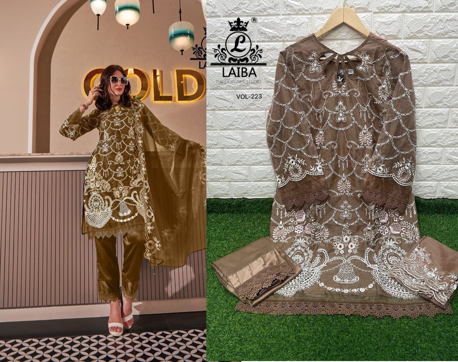 223 Laiba Organza Pakistani Readymade Suits